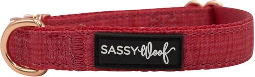Show full view: Sassy Woof Dog Collar, Merlot, Large slide 4 of 7