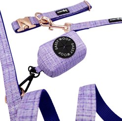 Sassy Woof Dog Waste Bag Holder, Collar, & Leash, 3 count, Purple, Medium slide 2 of 8
