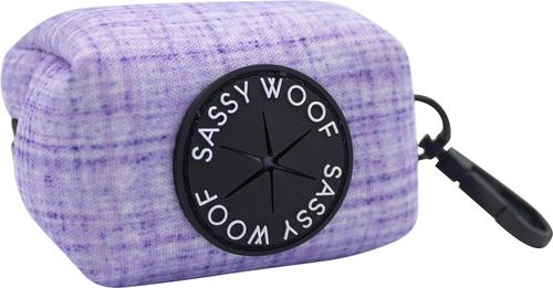 Show full view: Sassy Woof Dog Waste Bag Holder, Collar, & Leash, 3 count, Purple, Medium slide 5 of 8