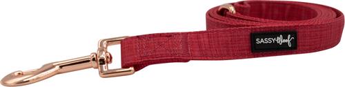Show full view: Sassy Woof Fabric Dog Leash, Red slide 2 of 5
