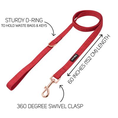 Show full view: Sassy Woof Fabric Dog Leash, Red slide 3 of 5