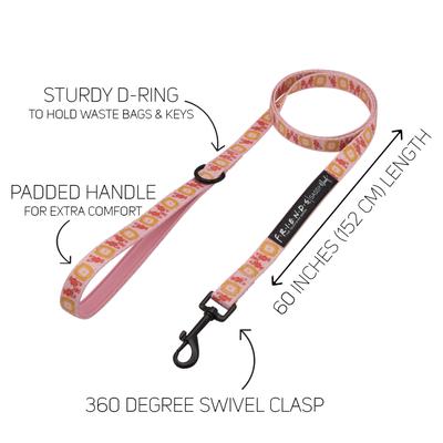 Show full view: Sassy Woof Friends Dog Leash, 5-ft long, 4/5-in wide, Pink slide 3 of 4