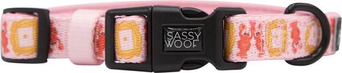 Show full view: Sassy Woof Friends Standard Dog Collar, Pink, Medium slide 2 of 6