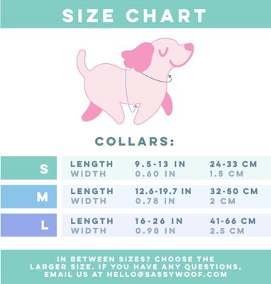 Show full view: Sassy Woof Friends Standard Dog Collar, Pink, Medium slide 4 of 6