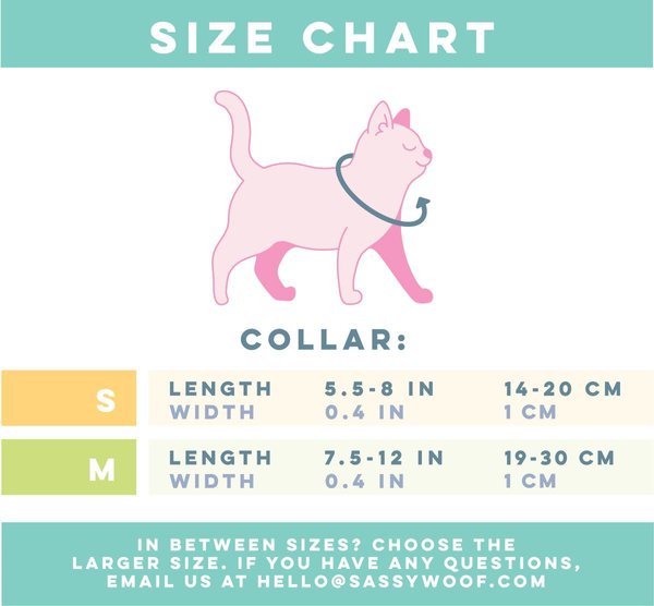 Show full view: Sassy Woof Garfield Cat Collar, Medium: 7.5 to 12-in neck, 2/5-in wide slide 4 of 5