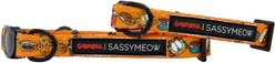 Sassy Woof Garfield Cat Collar, Small: 5.5 to 8-in neck, 2/5-in wide