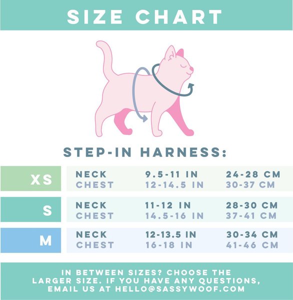 Show full view: Sassy Woof Garfield Cat Harness, X-Small: 12 to 14-in chest slide 3 of 7