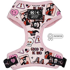 Sassy Woof Harley Quin Dog Harness, Pink, X-Large: 24 to 35-in chest