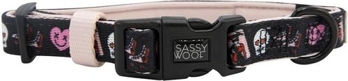 Show full view: Sassy Woof Harley Quinn Dog Collar, Black, Medium: 12.6 to 19.7-in neck, .78-in wide slide 3 of 7