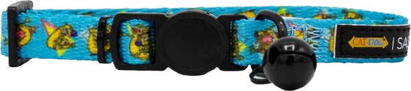 Show full view: Sassy Woof Nickelodeon CatDog Cat Collar, Blue, Medium: 8 to 12-in neck, 2/5-in wide slide 3 of 6