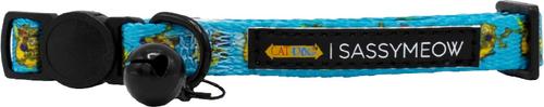 Show full view: Sassy Woof Nickelodeon CatDog Cat Collar, Blue, Medium: 8 to 12-in neck, 2/5-in wide slide 3 of 7