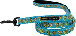 Sassy Woof Nickelodeon CatDog Cat Leash, Blue, 6-ft long, 0.6-in wide