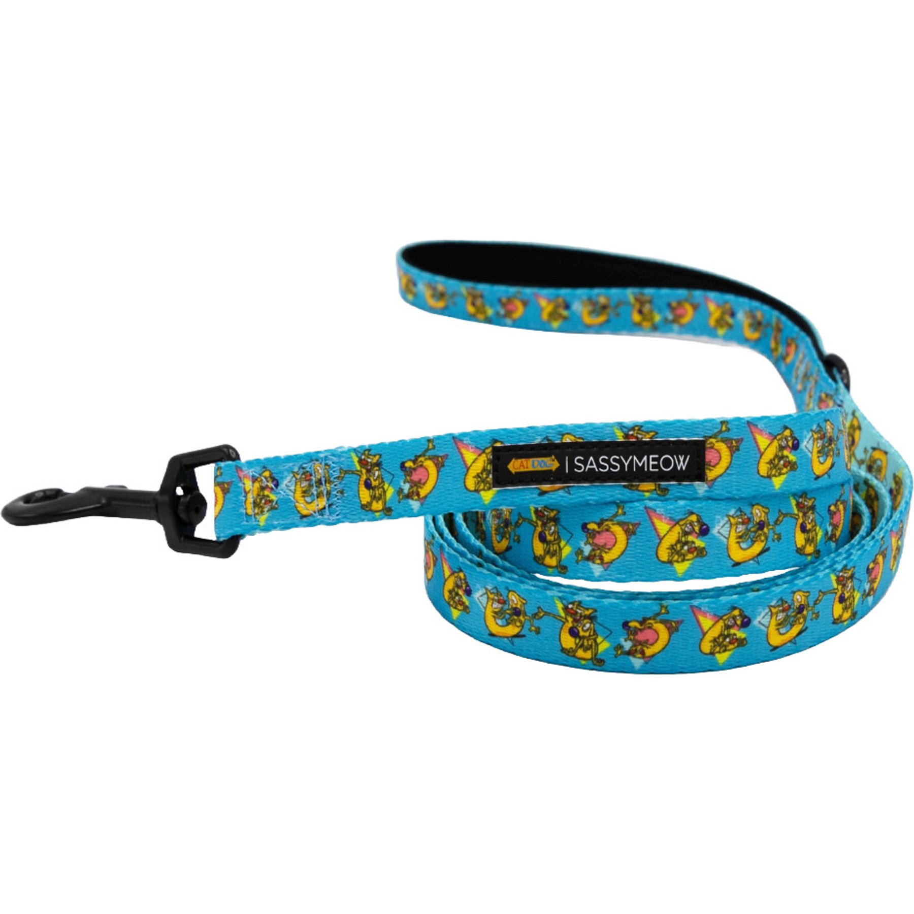 Sassy Woof Nickelodeon CatDog Cat Leash, Blue, 6-ft long, 0.6-in wide