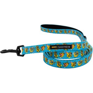 Sassy Woof Nickelodeon CatDog Cat Leash, Blue, 6-ft long, 0.6-in wide