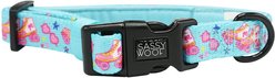 Sassy Woof On a Roll Dog Collar, Blue, Medium: 12.6 to 19.7-in neck, .78-in wide slide 2 of 5