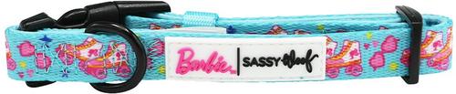 Show full view: Sassy Woof On a Roll Dog Collar, Blue, Small: 9.5 to 13-in neck, .60-in wide slide 3 of 6