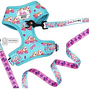 Sassy Woof On A Roll Dog Harness & Leash, Teal, Medium: 18 to 25-in chest