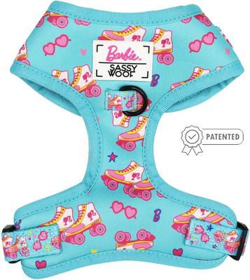 Show full view: Sassy Woof On A Roll Dog Harness & Leash, Teal, Medium: 18 to 25-in chest slide 2 of 7