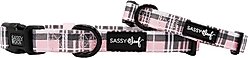 Sassy Woof Pawberry Dog Collar, Pink, Large: 26-in neck, 1-in wide