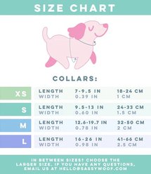 Sassy Woof Pawberry Dog Collar, Pink, X-Small: 9.5-in neck, 1/3-in wide slide 2 of 6