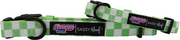 Show full view: Sassy Woof Powerpuff Girls Dog Collar, Green, Small: 9.5 to 13-in neck, .60-in wide slide 1 of 6
