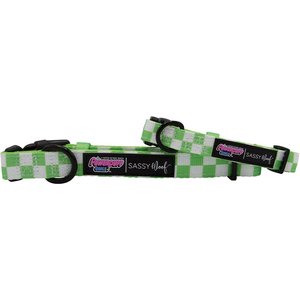 Sassy Woof Powerpuff Girls Dog Collar, Green, Small: 9.5 to 13-in neck, .60-in wide