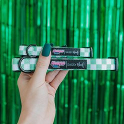 Sassy Woof Powerpuff Girls Dog Collar, Green, Small: 9.5 to 13-in neck, .60-in wide slide 2 of 6