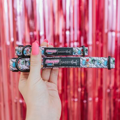 Show full view: Sassy Woof Powerpuff Girls Dog Collar, Pink, Medium: 12.6 to 19.7-in neck, .78-in wide slide 5 of 7