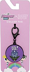 Sassy Woof Powerpuff Girls Dog Collar Tag, Purple