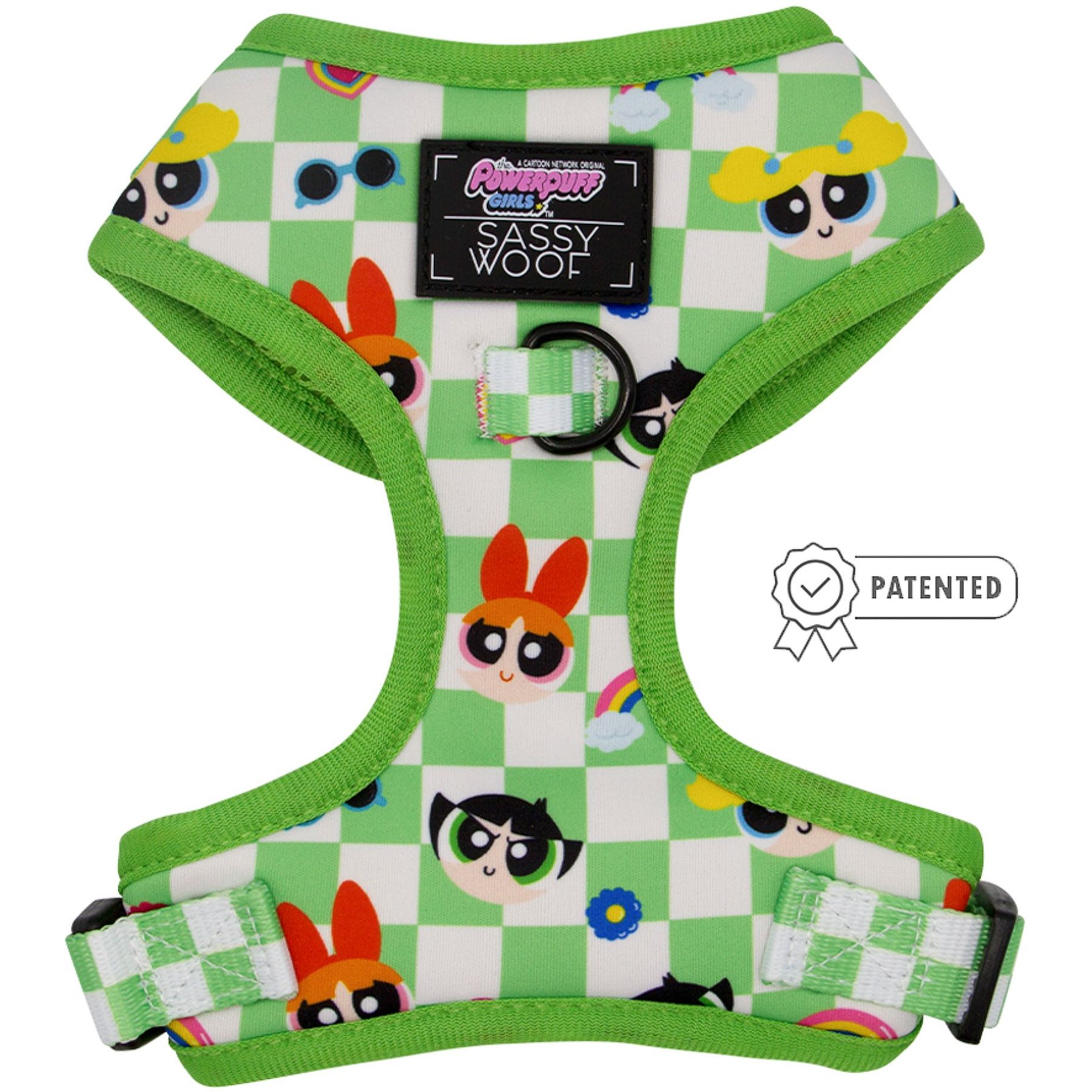 Sassy Woof Powerpuff Girls Dog Harness, Green, Medium: 18 to 25-in chest
