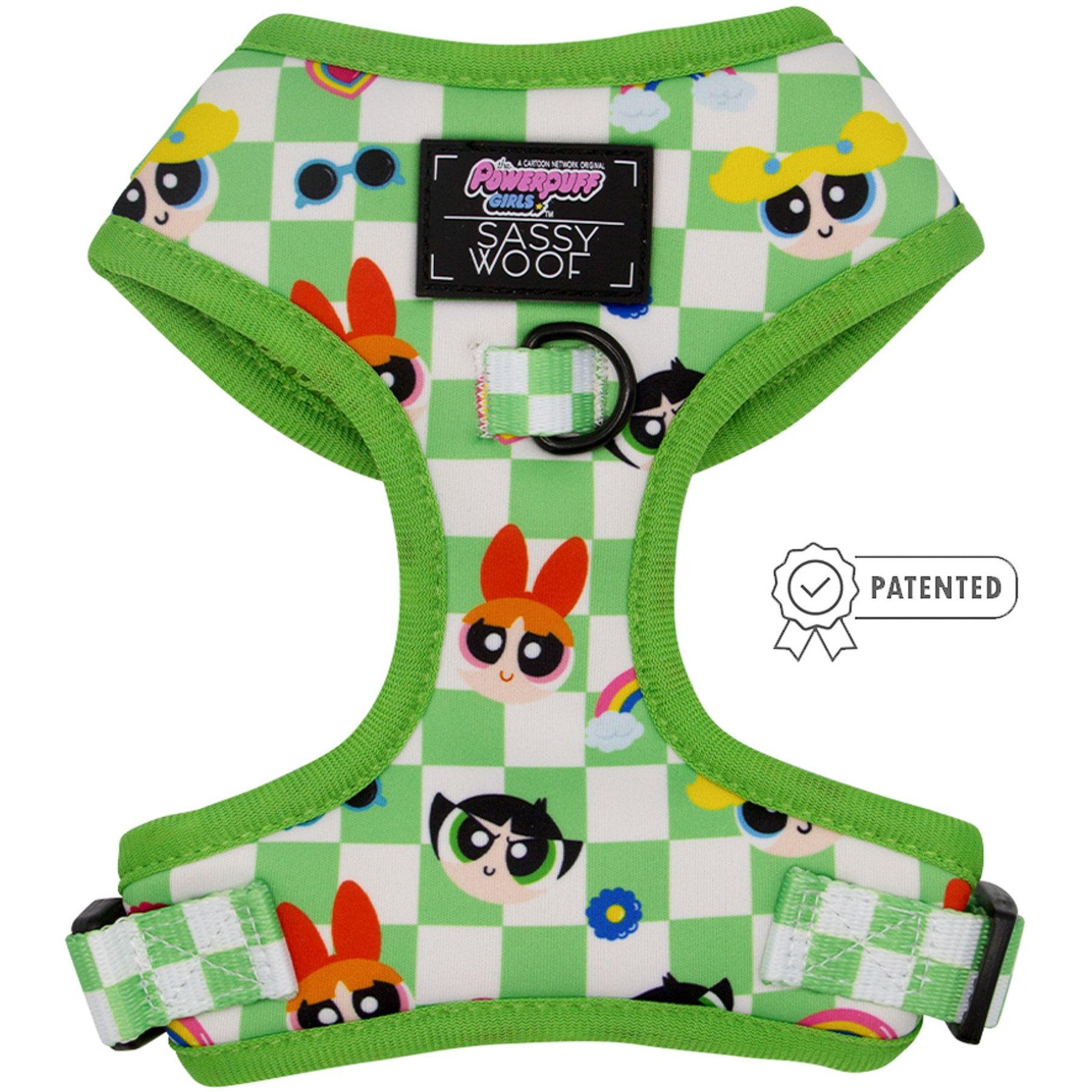 Sassy Woof Powerpuff Girls Dog Harness, Green, X-Small: 14 to 19-in chest