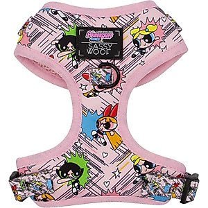 Sassy Woof Powerpuff Girls Dog Harness, Pink, XX-Small: 10 to 14-in chest