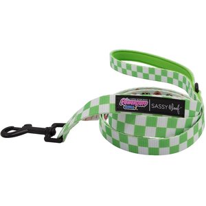 Sassy Woof Powerpuff Girls Dog Leash, 5-ft long, 4/5-in wide, Green