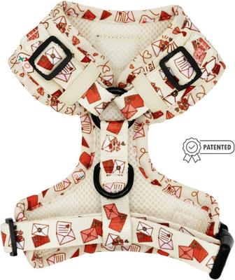 Show full view: Sassy Woof P.S. I Woof You Dog Adjustable Harness, Beige, Medium: 18 to 24-in chest slide 3 of 7