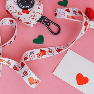 Show full view: Sassy Woof P.S. I Woof You Dog Leash, Beige, 5-ft long, 3/4-in wide slide 5 of 7