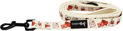 Show full view: Sassy Woof P.S. I Woof You Dog Leash, Beige, 5-ft long, 3/4-in wide slide 3 of 7