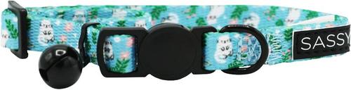 Show full view: Sassy Woof Purrs & Petals Cat Collar, Small: 5-in neck, 1/2-in width slide 3 of 5