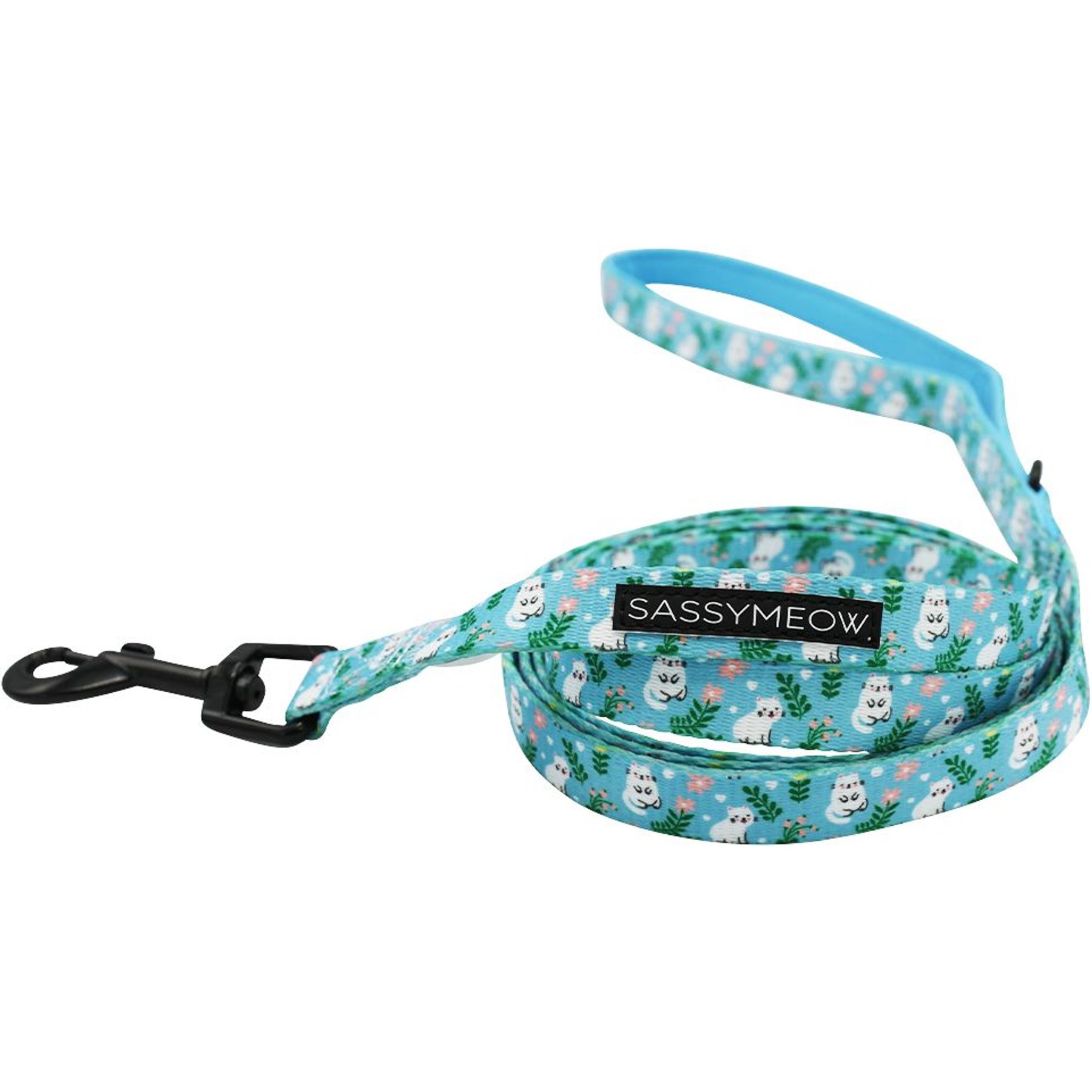 Sassy Woof Purrs & Petals Cat Leash, 6-ft long