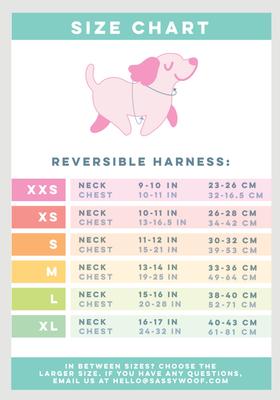 Show full view: Sassy Woof Reversible Dog Harness, Dolce Rose, Medium slide 3 of 5