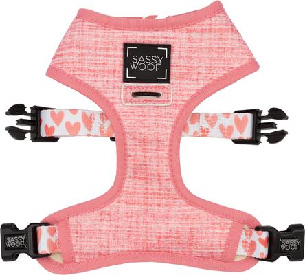Show full view: Sassy Woof Reversible Dog Harness, Dolce Rose, Small slide 2 of 5