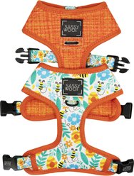 Sassy Woof Reversible Dog Harness, Must Be The Honey, Orange, X-Small