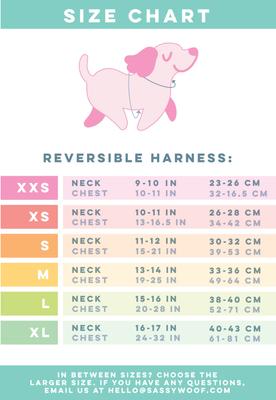 Show full view: Sassy Woof Reversible Wag Your Teal Dog Harness, Teal, XX-Small slide 4 of 9