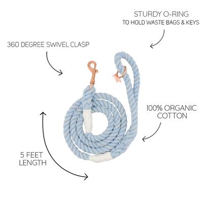 Show full view: Sassy Woof Rope Dog Leash, Azul slide 5 of 6