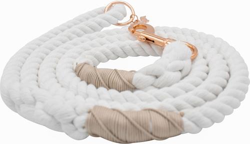 Show full view: Sassy Woof Rope Dog Leash, Dove slide 3 of 6