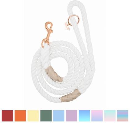 Show full view: Sassy Woof Rope Dog Leash, Dove slide 4 of 6