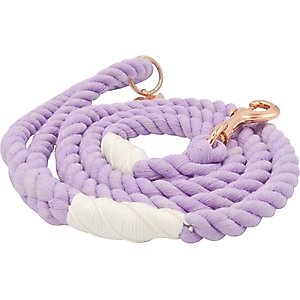 Sassy Woof Rope Dog Leash, Lavender