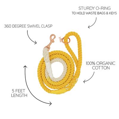 Show full view: Sassy Woof Rope Dog Leash, Lemon Drop slide 5 of 6