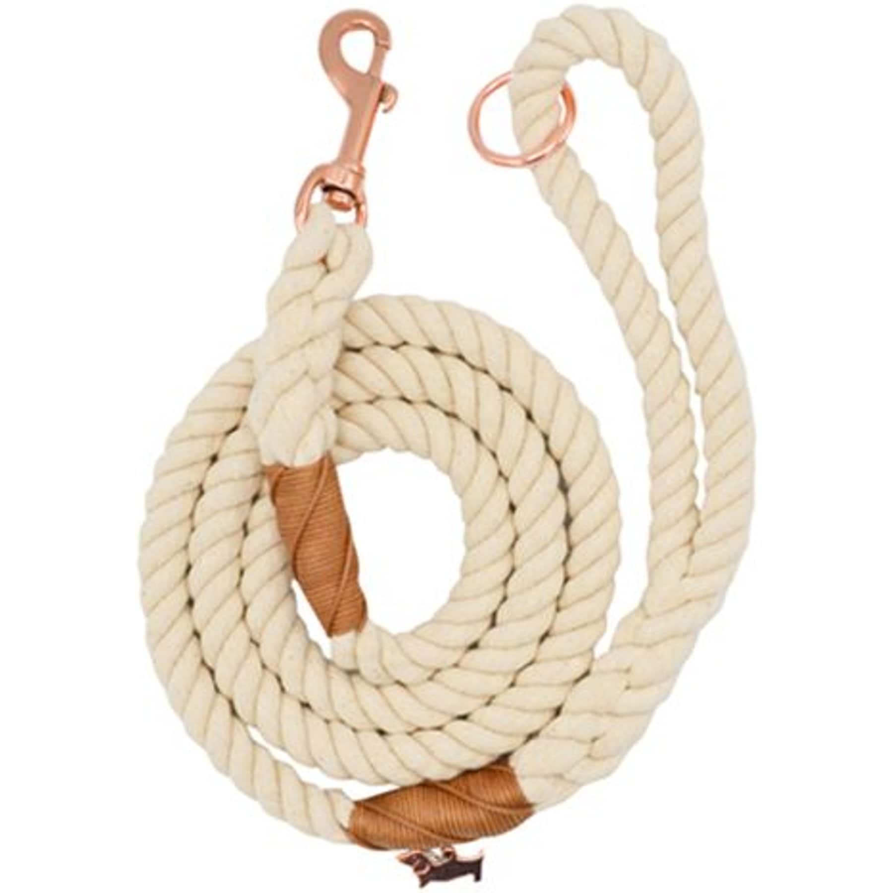 Sassy Woof Rope Dog Leash, Natural