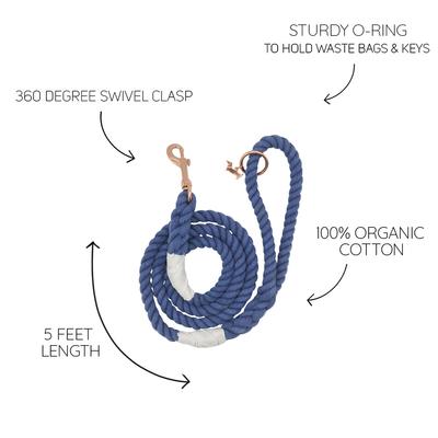 Show full view: Sassy Woof Rope Dog Leash, Nautical slide 5 of 7