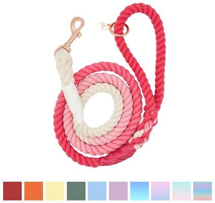 Show full view: Sassy Woof Rope Dog Leash, Ombre Pink slide 4 of 7